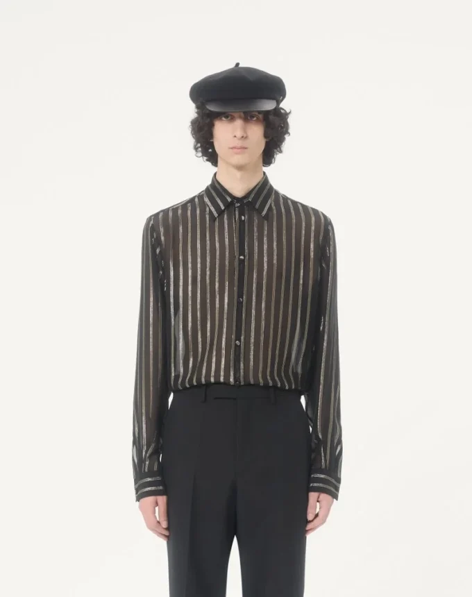 Chemise Valentino en mousseline de soie et lurex Chemise Valentino en mousseline de soie et lurex