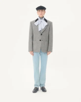 Chemise Valentino en popeline de coton avec col foulard et broderie VLogo Chemise Valentino en popeline de coton avec col foulard et broderie VLogo