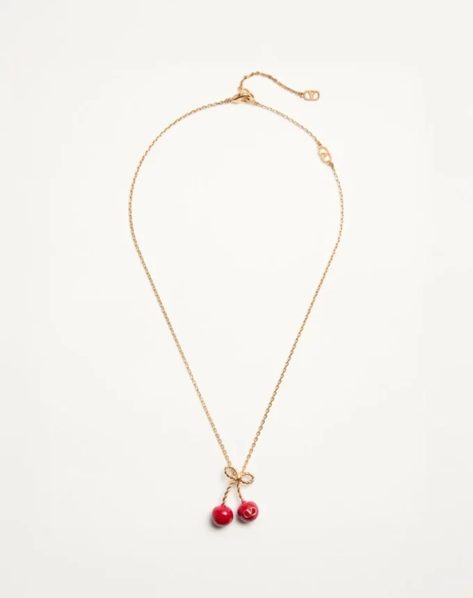 Collier Cherryfic en métal et émail Collier Cherryfic en métal et émail