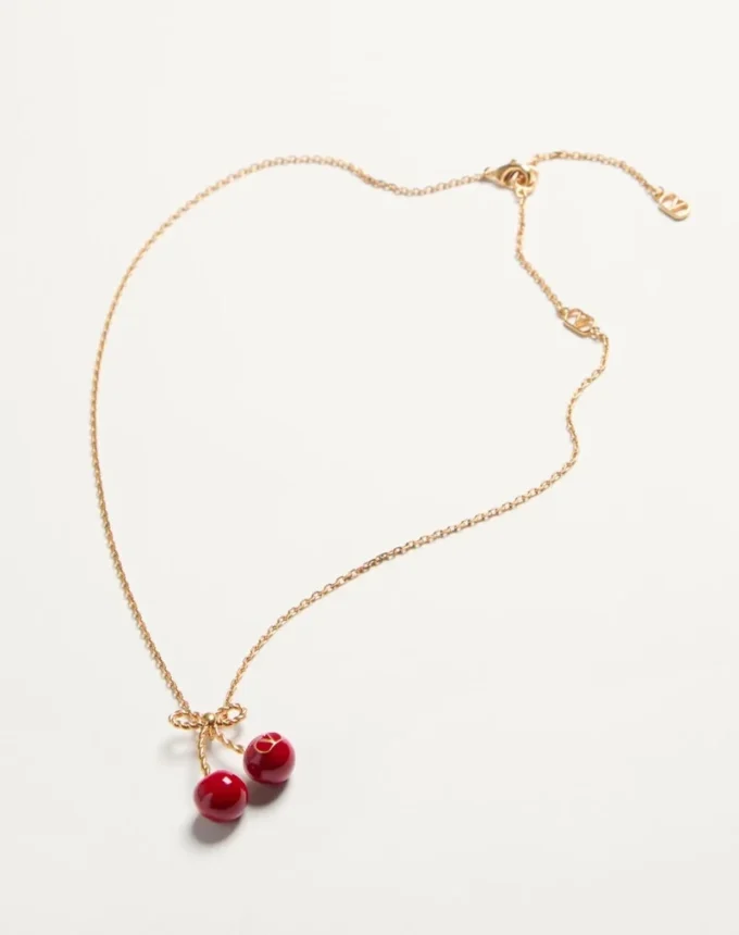 Collier Cherryfic en métal et émail Collier Cherryfic en métal et émail