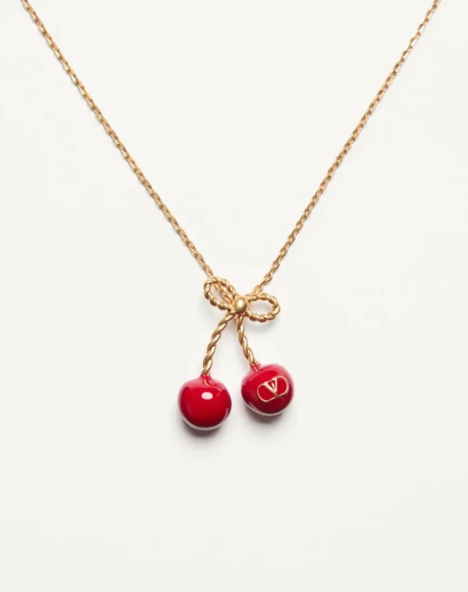 Collier Cherryfic en métal et émail Collier Cherryfic en métal et émail