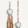 Collier Coeur Hyperbole en métal, résine et cristaux Collier Coeur Hyperbole en métal, résine et cristaux