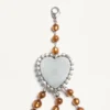 Collier Coeur Hyperbole en métal, résine et cristaux Collier Coeur Hyperbole en métal, résine et cristaux