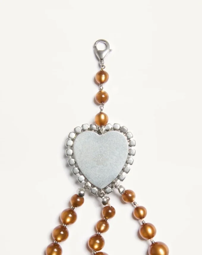 Collier Coeur Hyperbole en métal, résine et cristaux Collier Coeur Hyperbole en métal, résine et cristaux