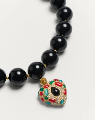 Collier Coeur Royal en métal, résine, émail et cristaux Swarovski® Collier Coeur Royal en métal, résine, émail et cristaux Swarovski®