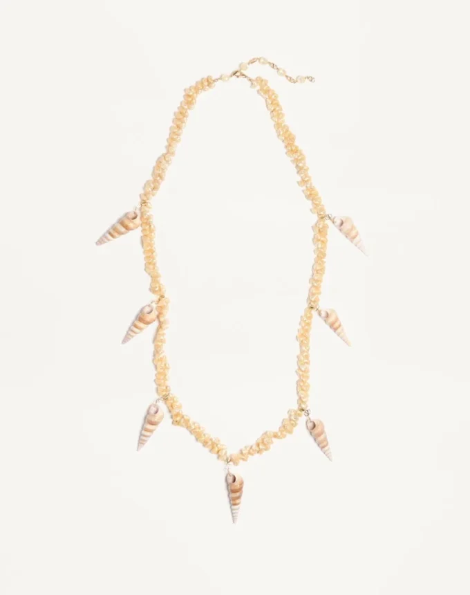 Collier Jardin Aquatique en métal et coquillages Collier Jardin Aquatique en métal et coquillages