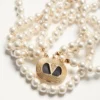 Collier ovale en métal, émail, perles et cristaux Swarovski® Collier ovale en métal, émail, perles et cristaux Swarovski®