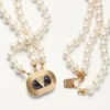 Collier ovale en métal, émail, perles et cristaux Swarovski® Collier ovale en métal, émail, perles et cristaux Swarovski®