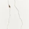 Collier ovale en métal, perles et émail