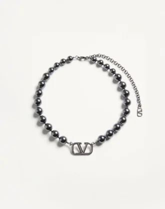 Collier ras-du-cou en métal avec perles Swarovski®