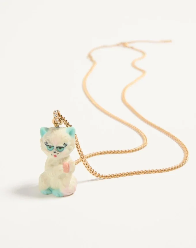 Collier Le Chat De La Maison en métal, nylon et cristaux Swarovski® Collier Le Chat De La Maison en métal, nylon et cristaux Swarovski®