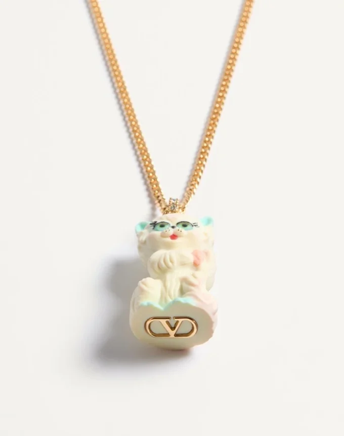 Collier Le Chat De La Maison en métal, nylon et cristaux Swarovski® Collier Le Chat De La Maison en métal, nylon et cristaux Swarovski®