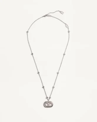 Collier Vlogo Signature en métal avec perles et cristaux Swarovski®