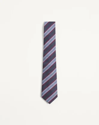 Cravate en soie jacquard régimentaire Valentie