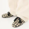 Derbies Mj Blues à motif pied-de-poule en cuir tressé