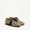 Derbies Mj Blues à motif pied-de-poule en cuir tressé