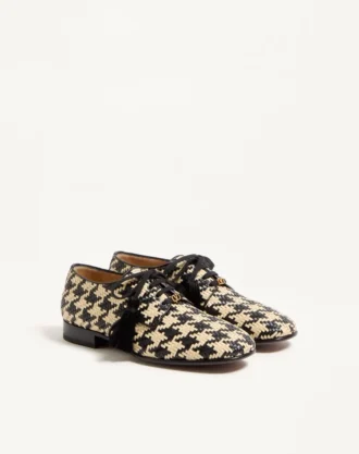Derbies Mj Blues à motif pied-de-poule en cuir tressé Derbies Mj Blues à motif pied-de-poule en cuir tressé
