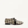 Derbies Mj Blues à motif pied-de-poule en cuir tressé
