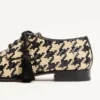 Derbies Mj Blues à motif pied-de-poule en cuir tressé