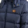 Doudoune à capuche en nylon avec patch VLogo Doudoune à capuche en nylon avec patch VLogo