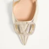 Escarpins à bride arrière en cuir nappa laminé Vlogo Glow 80 mm / 3,15 pouces