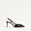 Escarpins à bride arrière en cuir verni VLogo Signature 80 mm Escarpins à bride arrière en cuir verni VLogo Signature 80 mm