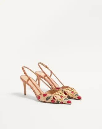 Escarpins à bride arrière Vlogo Signature avec motif Cherryfic 80 mm