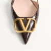Escarpins à bride arrière Vlogo Signature en cuir de veau imprimé 80 mm Escarpins à bride arrière Vlogo Signature en cuir de veau imprimé 80 mm