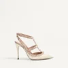 Escarpins à bride Rockstud en cuir verni 100 mm Escarpins à bride Rockstud en cuir verni 100 mm