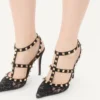 Escarpins à lacets Rockstud avec brides 100 mm