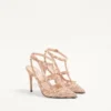 Escarpins à lacets Rockstud avec brides 100 mm