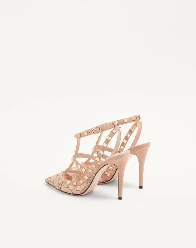 Escarpins à lacets Rockstud avec brides 100 mm