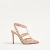 Escarpins à lacets Rockstud avec brides 100 mm