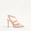 Escarpins à lacets Rockstud avec brides 100 mm