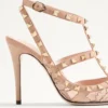 Escarpins à lacets Rockstud avec brides 100 mm