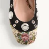 Escarpins Mary-Jane Nellcôte en tissu jacquard floral papier 30 mm Escarpins Mary-Jane Nellcôte en tissu jacquard floral papier 30 mm