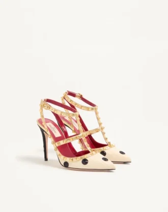 Escarpins Rockstud avec broderie Plus de Pois 100 mm