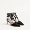Escarpins vernis Rockstud avec lanières et clous assortis 65 mm