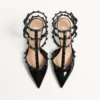 Escarpins vernis Rockstud avec lanières et clous assortis 65 mm