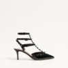 Escarpins vernis Rockstud avec lanières et clous assortis 65 mm