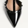Escarpins vernis Rockstud avec lanières et clous assortis 65 mm