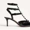 Escarpins vernis Rockstud avec lanières et clous assortis 65 mm