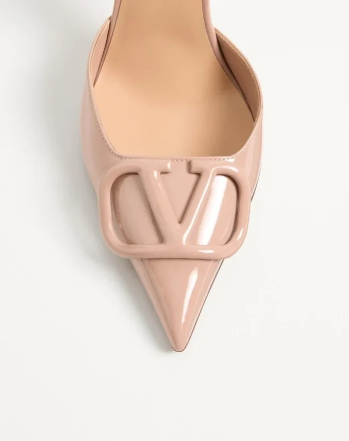 Escarpins Vlogo Signature D’Orsay en cuir verni 100 mm Escarpins Vlogo Signature D’Orsay en cuir verni 100 mm