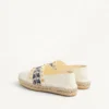 Espadrilles en cuir nappa avec broderie raisin 20 mm Espadrilles en cuir nappa avec broderie raisin 20 mm