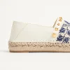 Espadrilles en cuir nappa avec broderie raisin 20 mm Espadrilles en cuir nappa avec broderie raisin 20 mm