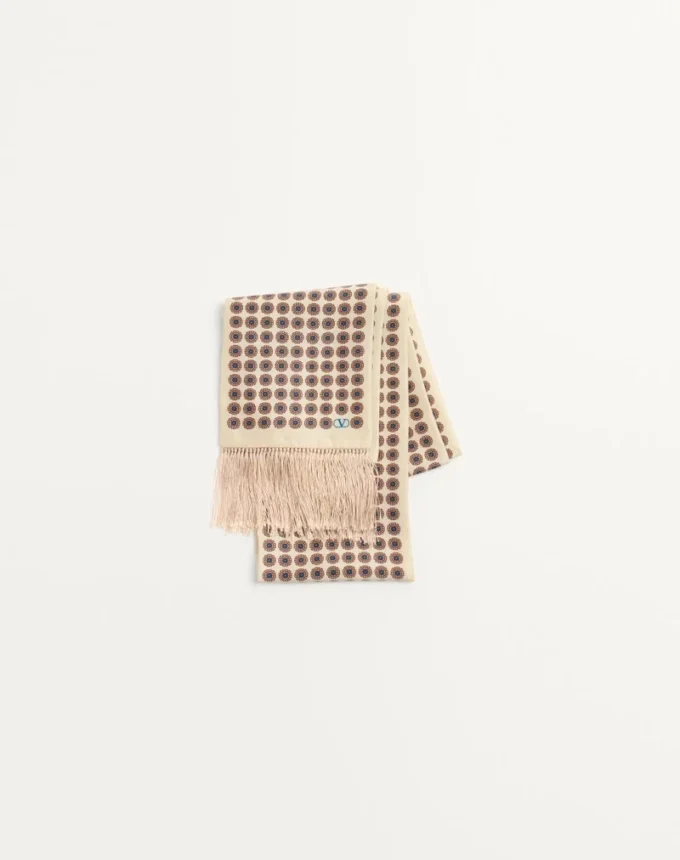 Foulard bandeau en soie Chamber avec franges