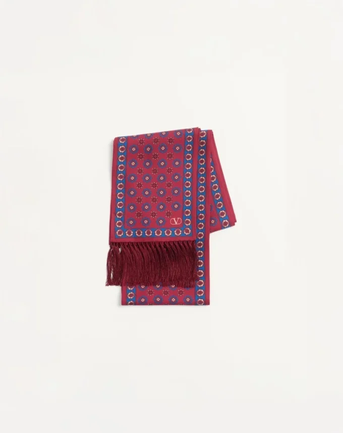 Foulard bandeau en soie Chamber avec franges
