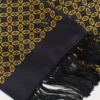 Foulard bandeau en soie Chamber avec franges