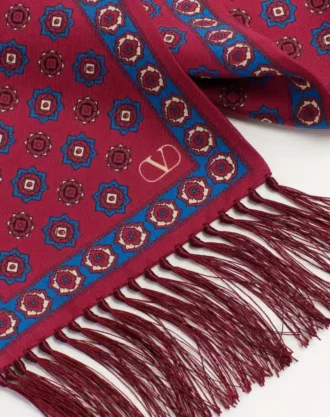 Foulard bandeau en soie Chamber avec franges