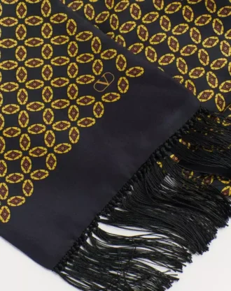 Foulard bandeau en soie Chamber avec franges